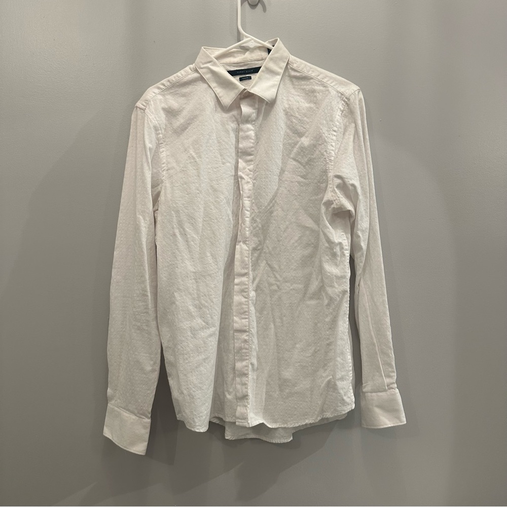 Perry Ellis Slim Fit Dress Shirt with Texture. Men’s Large.